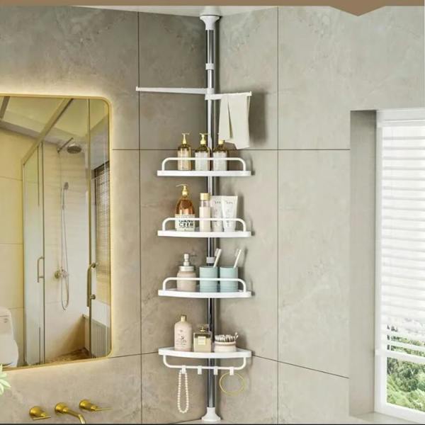 Havendro 4-Tier Telescopic Bathroom Corner Shelf Wall Mount Shower Caddy Storage Organizer