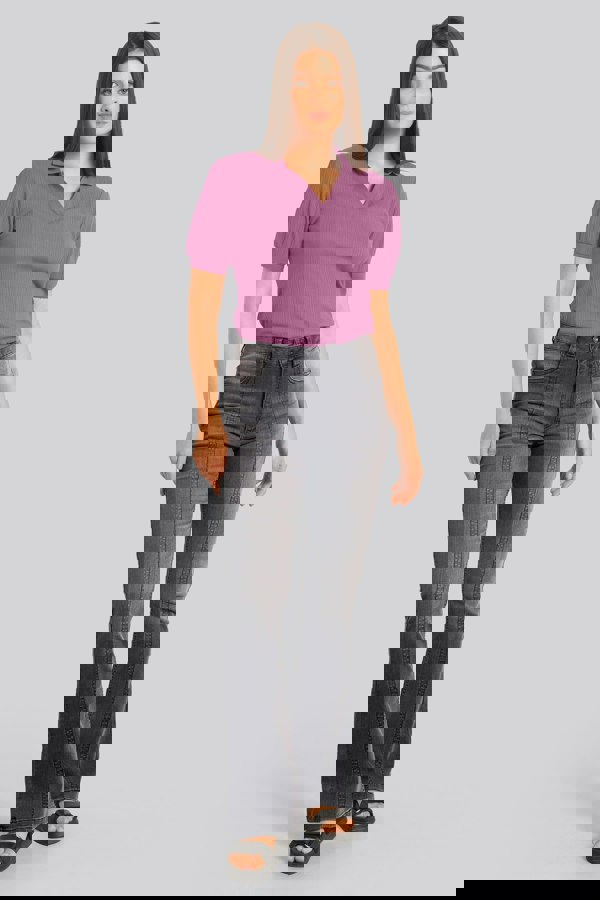 ENORSIA Womens Grey Stretch Flare Jeans