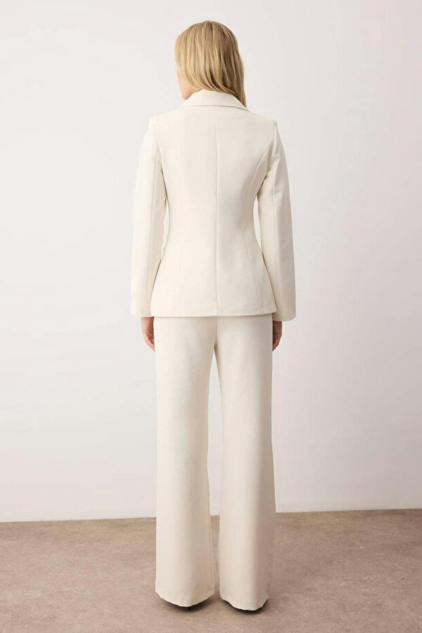 WOVCOR 2-Piece Woven Blazer Jacket and Trousers Set