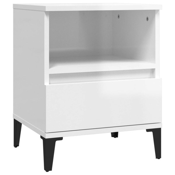 Berkfield Bedside Cabinets 2 pcs High Gloss White 40x35x50 cm