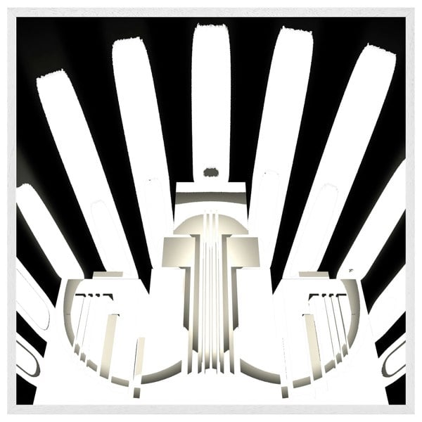 Benjamin Tate Design Art deco skyscraper in black & white (Picutre Frame)