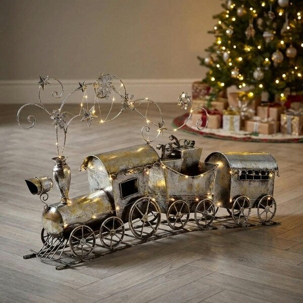 Garden Greatness Decorative Metal Train Sculpture Ornament