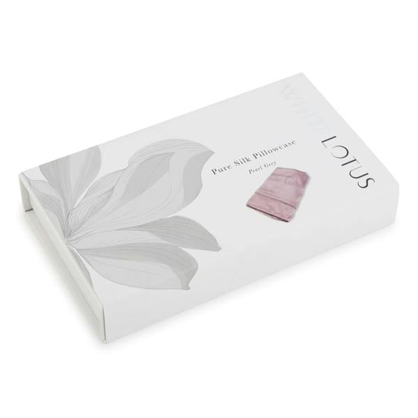 White Lotus Beauty 100% Mulberry Silk Pillowcase and Eye Mask Set Cruelty Free