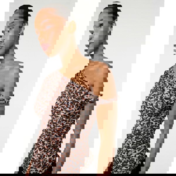 Pink Vanilla Printed Twist Shoulder Top