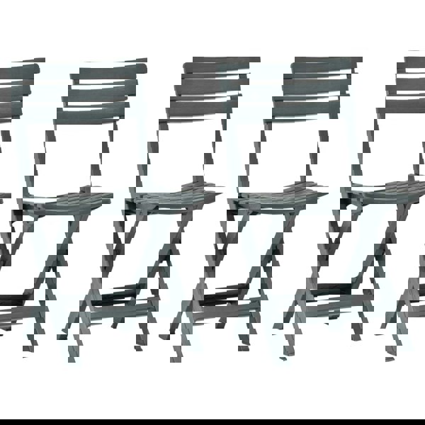 Berkfield Folding Garden Chair 2 pcs Plastic Green