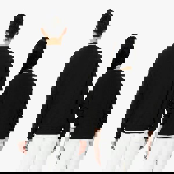 Lacoste Unisex Adult Accent Badge Fleece Loose Fit Sweatshirt - Black - 