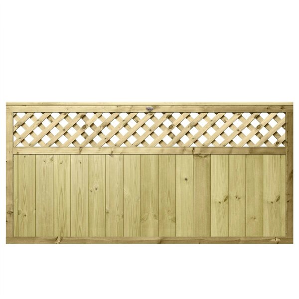 Premier Garden Supplies Urban Diamond Fence Panel with Lattice Insert - Wood - Pressure Treated (Tanalised)