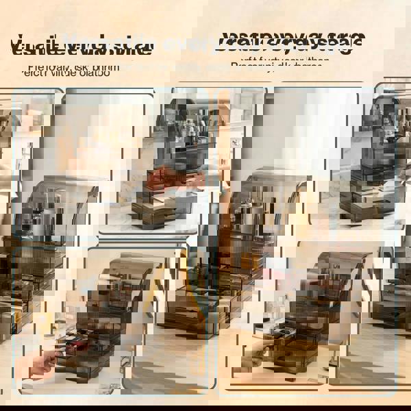 ilus Makeup Storage Organiser Acrylic Cosmetics Organizer Transparent Black