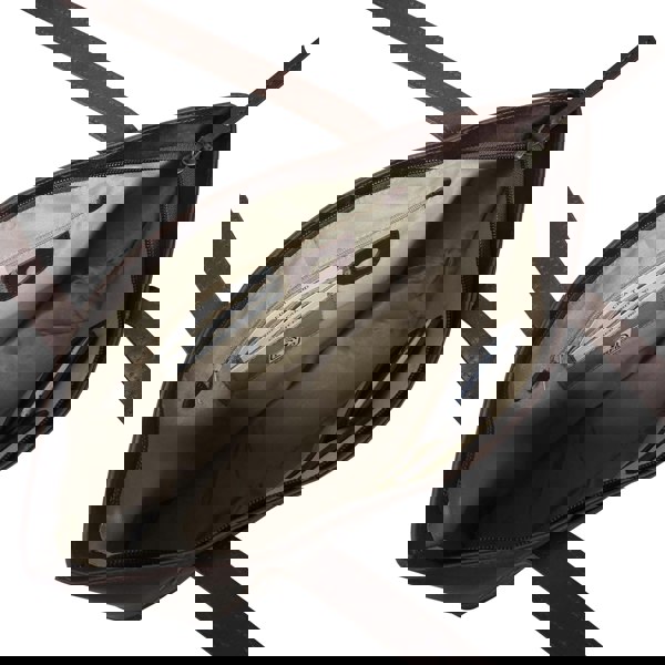 Assots London 'EVELYN' Brown Oily Chestnut Real Leather Designer Tote Work Bag