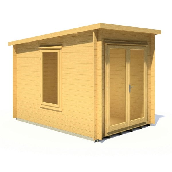 Shire Emneth 10Gx7 Pent Log Cabin 19mm interlock  Cladding - Best Shed