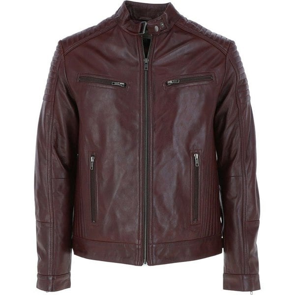 'Vincenzo' Mens Leather Biker Jacket: G-6400