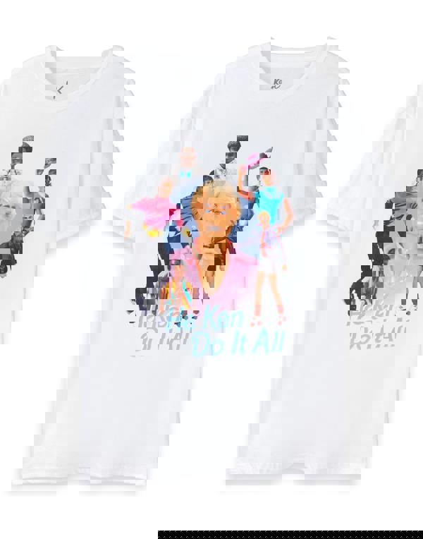 Barbie Mens White He Ken Do It All Short Sleeved T-Shirt
