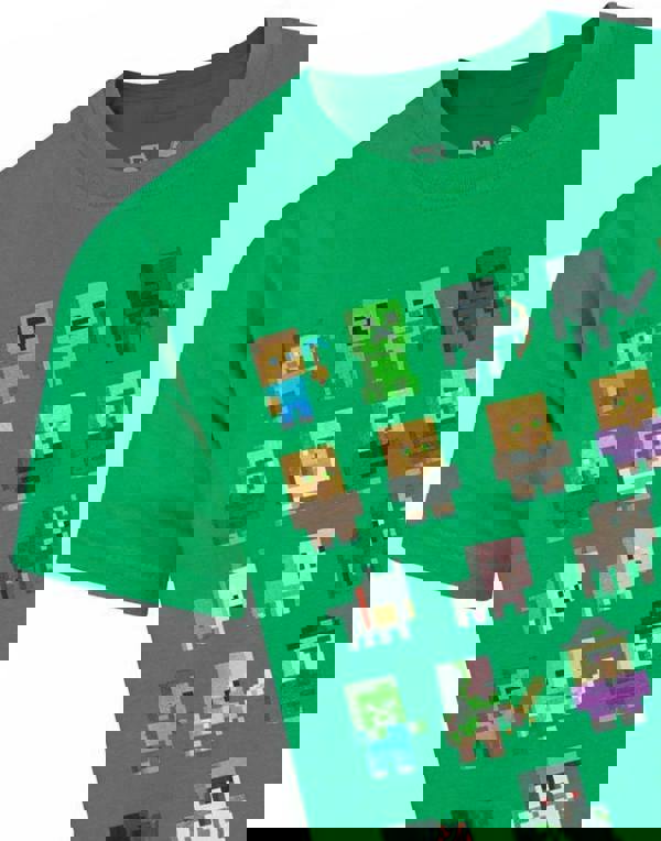 Minecraft Boys Green Sprites Short Sleeved T-Shirt