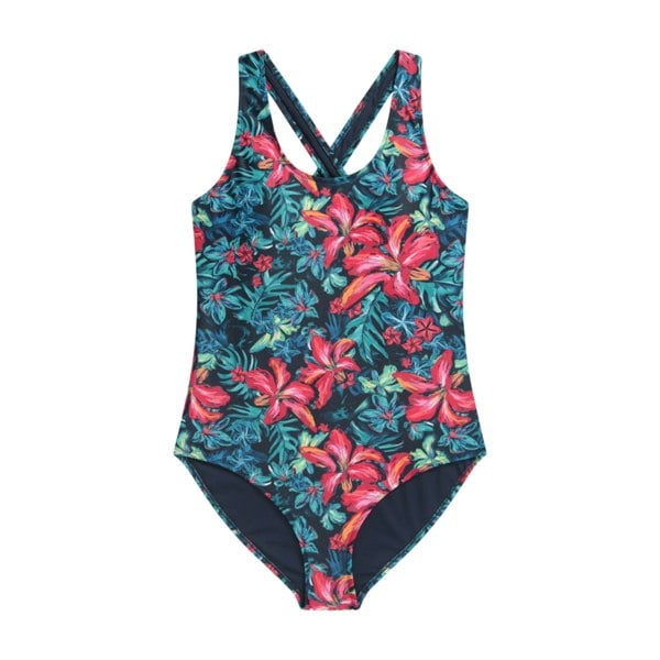 Animal Womens Mia Floral Cross Back One Piece Swimsuit - Red