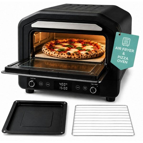DMD Collective Electric Pizza Oven & Air Fryer Combo 17L – 400°C Indoor Countertop Oven, Fits 12" Pizza