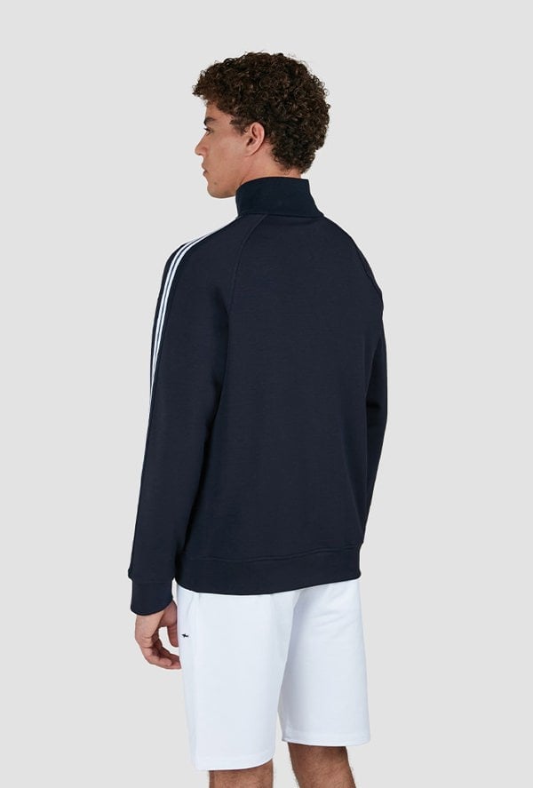 Paul & Shark Men's Shark Tag Active Fleece Cotton Full Zip Jacket - Navy