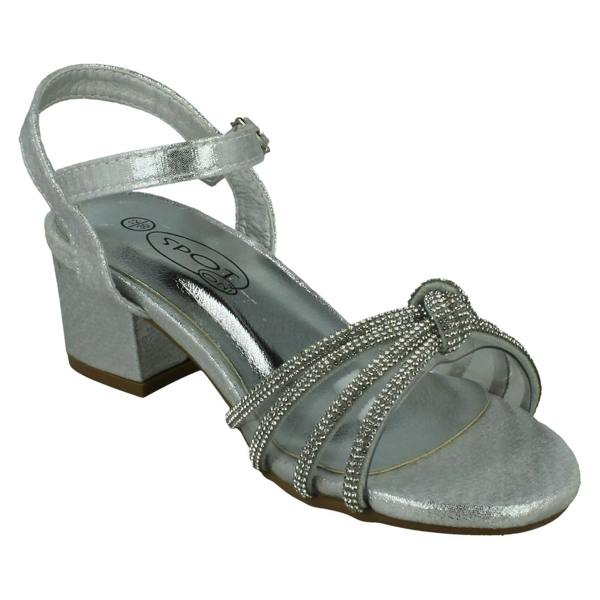 Spot On Girls Spot On Ankle Strap Diamante Sandals H1121