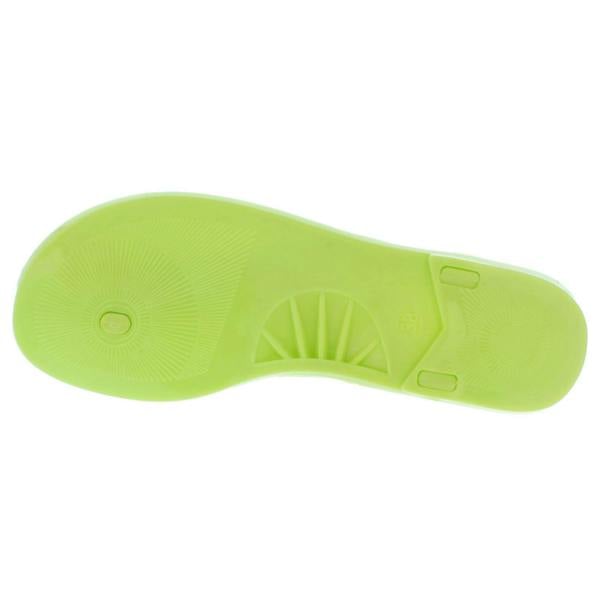 Spot On Ladies Spot On Flat Bow Trim Toepost Jelly Sandal