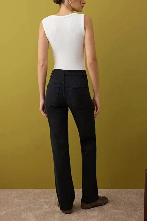 WOVCOR Normal Waist Straight Leg Comfort Jeans