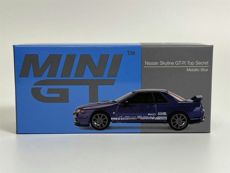 Mini GT Nissan Skyline GT R Top Secret VR32 Metallic Blue RHD 1:64 MGT00589R