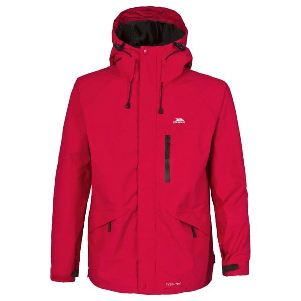 Trespass Men's Corvo Hooded Full Zip Waterproof Jacket/Coat - Red