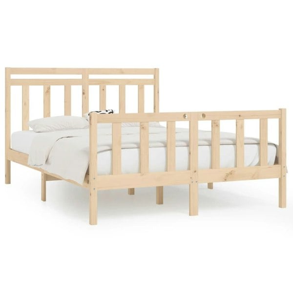 Berkfield Bed Frame Solid Wood Pine 140x200 cm