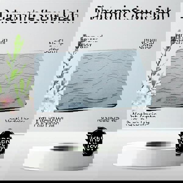 Gr8 Home Diatomite Stone Bath Mat Grey Absorbent Drying Non Slip Bathstone Bathroom Rug