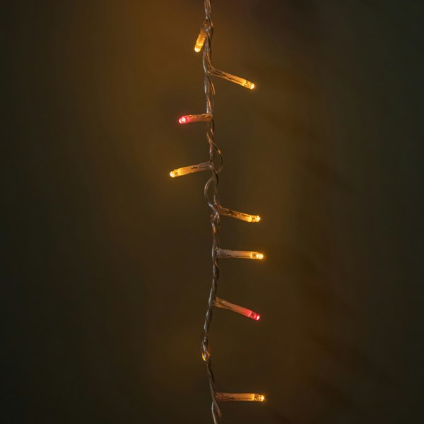 Samuel Alexander 50m 2000 LED TreeBrights Christmas String Lights with Timer in Vintage Gold and Red on Clear Cable