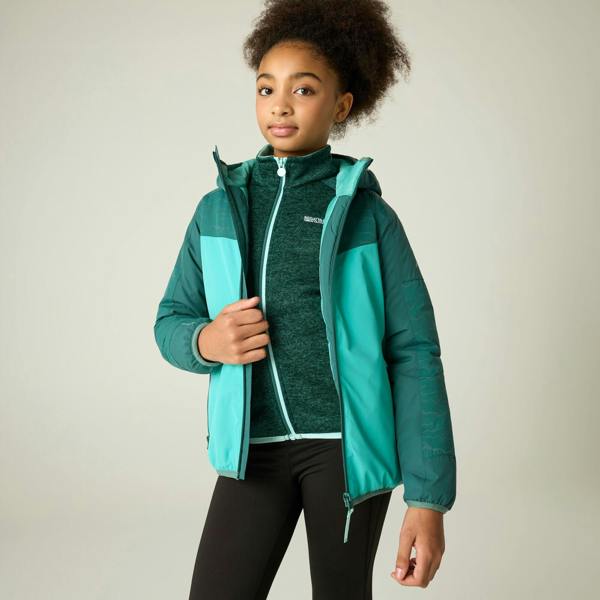 Regatta Childrens/Kids Illuma Reflective Waterproof Insulated Jacket - Mediterranea/Turquoise - 