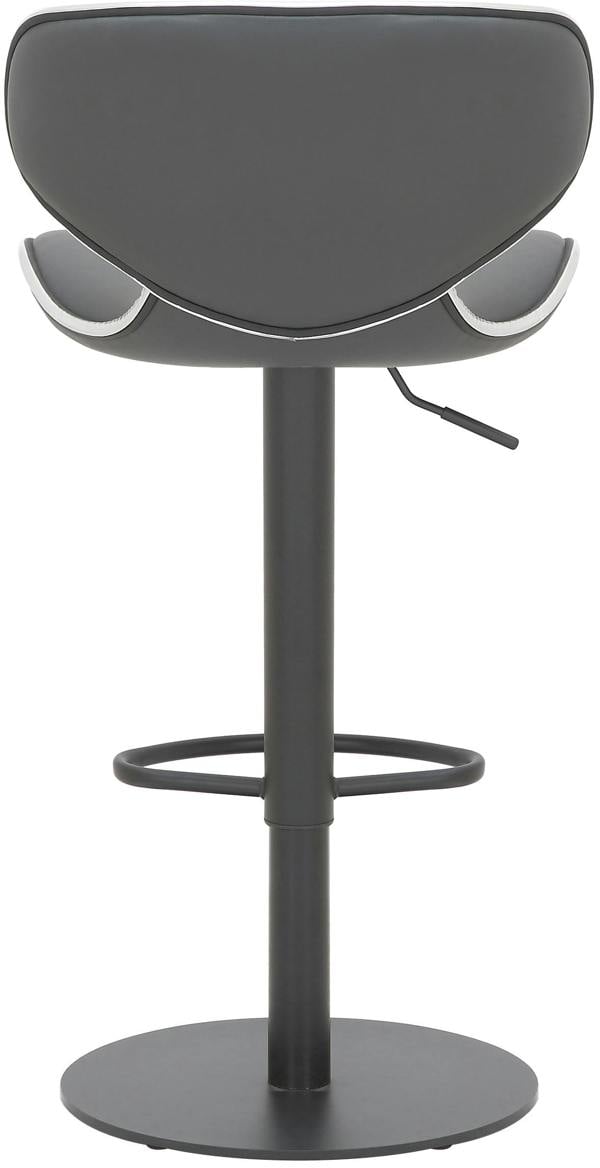 Lamboro Carcaso Deluxe Single Kitchen Bar Stool, Matt Black Footrest, Swivel Gas Lift, Breakfast Bar & Home Barstool, Charcoal Grey