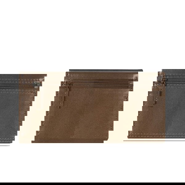 Assots London 'CLAIRE' Tan Polished VT Vintage Leather Flap Over Purse