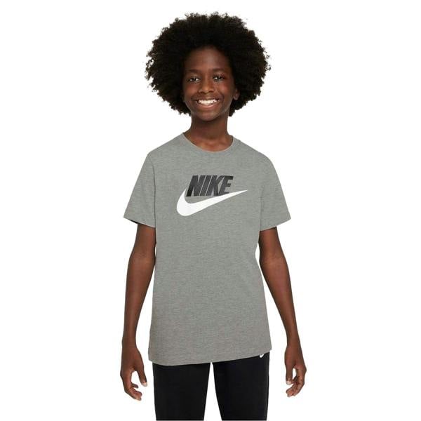 Nike Childrens/Kids Sportswear Logo Cotton T-Shirt - Dark Grey Heather - 