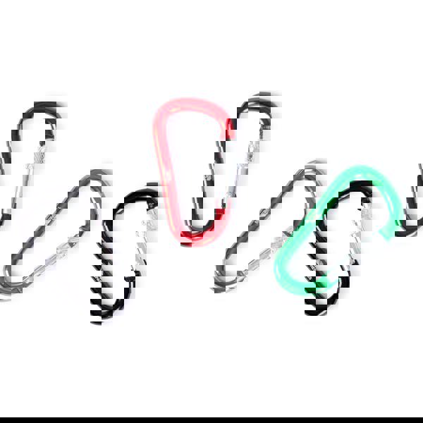 Trespass Dorf Carabiner (Pack of 3) - Black/Red/Green