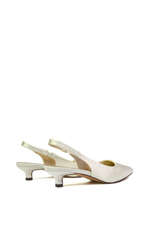 XY LONDON Pointed Toe Sling Back Kitten Heel Sandals