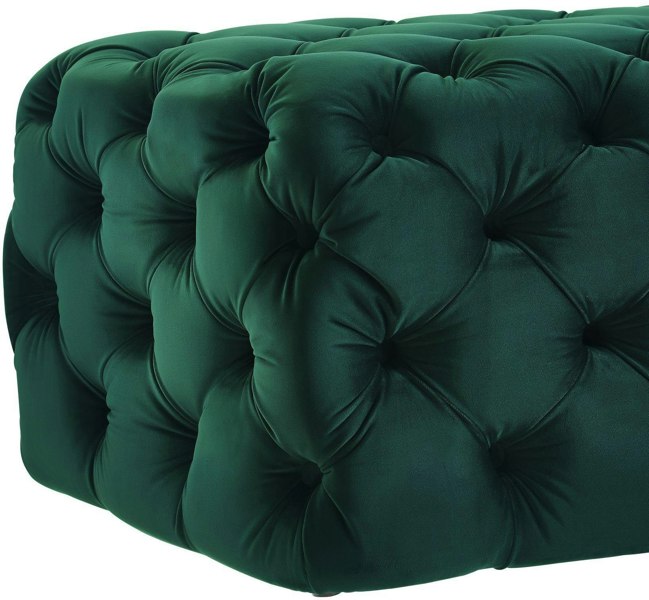 Furniture Edit Kaylee Green Velvet Ottoman