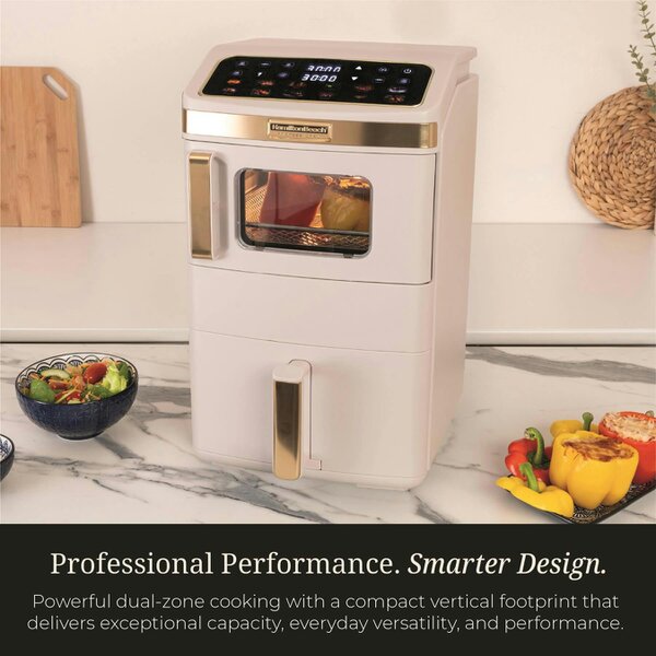 Hamilton Beach Professional DualStack 14.5L Air Fryer Oven - Stone & Brushed Brass