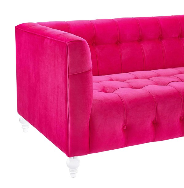 Furniture Edit Bea Hot Pink Velvet Sofa