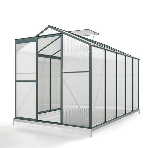 10' x 6' ft Garden Hobby Greenhouse Green Framed with 2 Vents Garden Storages & Greenhouses Living and Home