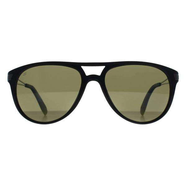 Serengeti Sunglasses Udine 7756 Shiny Black Polarized 555nm Green Photochromic