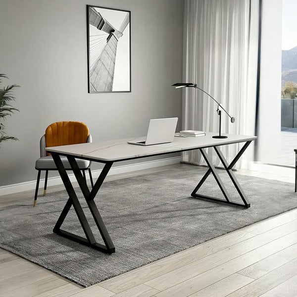 Simone Office Desk, Sintered Stone-Weilai Concept-Weilai Concept