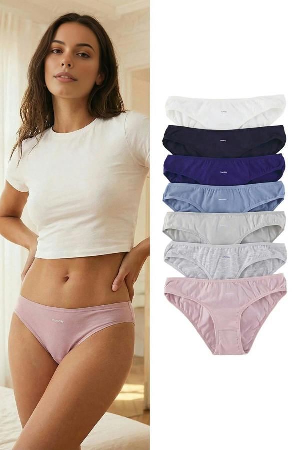 WOVCOR 7-Pack Cotton Classic Knitted Panties with Slogan