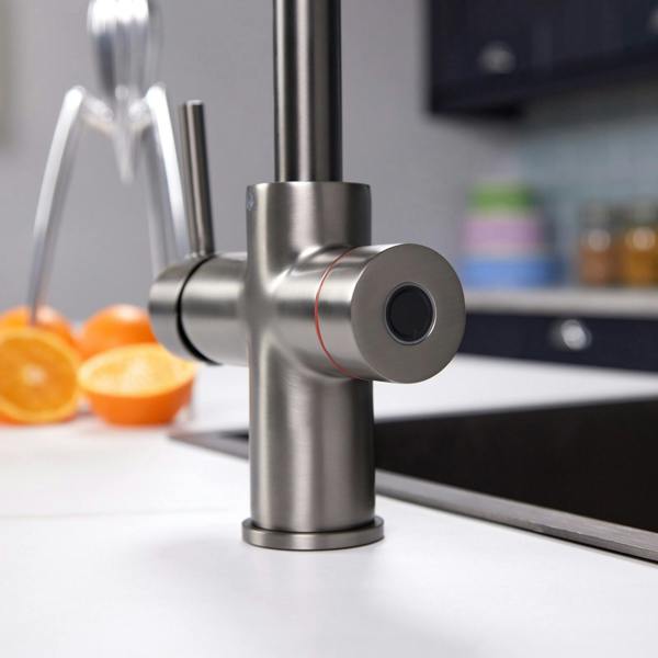 Impromta 3 in 1 Biometric Swan Neck Boiling Water Tap | Gun Metal Finish