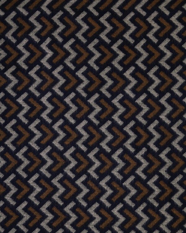 Steel & Jelly Cley – Navy Geometric Patterned Scarf