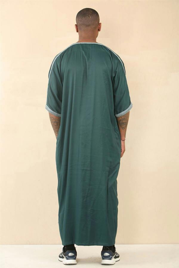 Infinity Leather Men's Moroccan Thobe Jubba Robe Eid Djellaba Gandoura