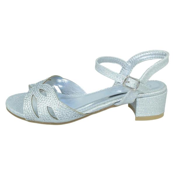 Spot On Girls Spot On Mid Heel Glitter Sandals H1111