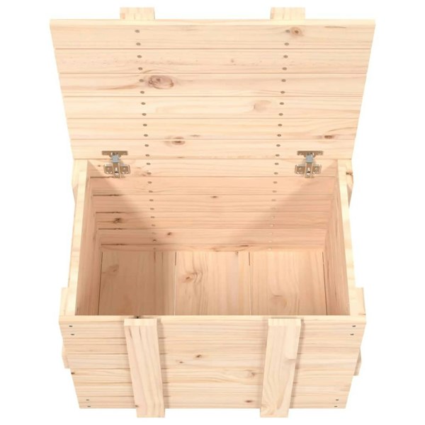 Berkfield Storage Box 58x40.5x42 cm Solid Wood Pine