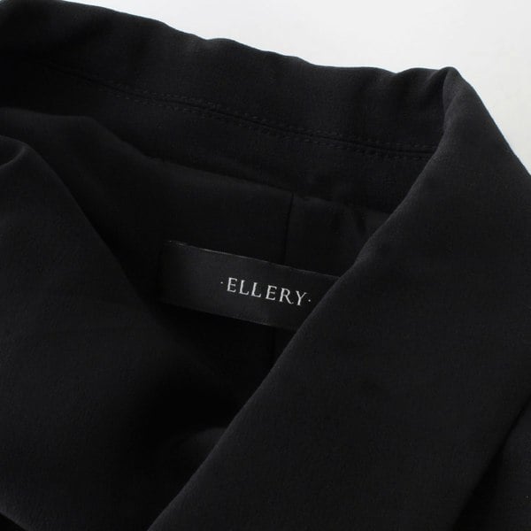 Ellery black wool gathered back single breasted jacket blazer