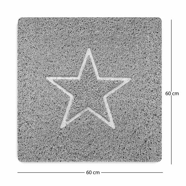 Nicoman Embossed Spaghetti Loofah Anti Slip Shower Mat - Star