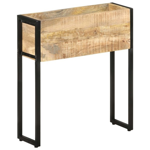 Berkfield Planter 60x20x68 cm Rough Mango Wood