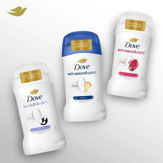 Dove Invisible Dry Anti-Perspirant Deo Stick 50ml 24 Pack, 72H Sweat Protection